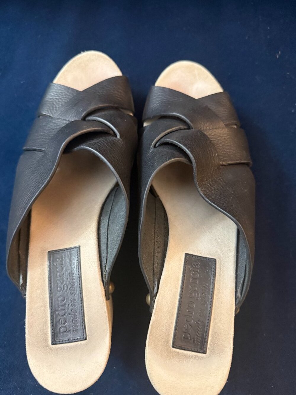 Pedro Garcia Black Leather Women’s Mules